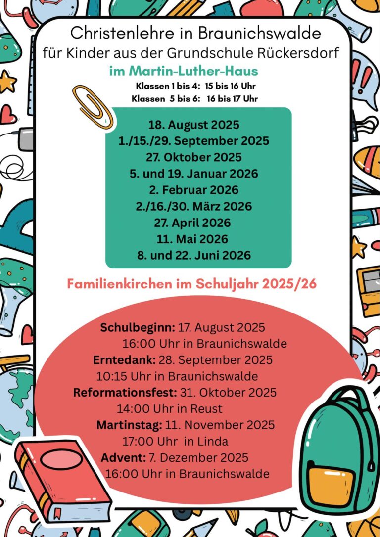 Christenlehre in Braunichswalde