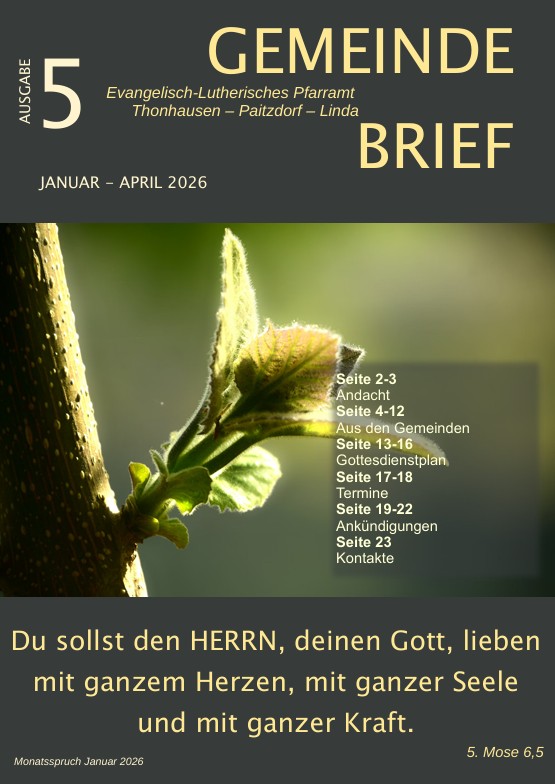 Gemeindebrief Januar – April 2026